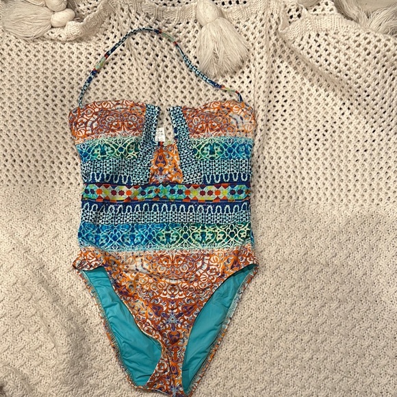 NWOT NANNETTE LEPORE Colorful WOMENS Swimwear SMALL - Picture 1 of 6